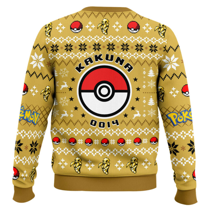 Hooktab Pokemon Gen 1 Kakuna Ugly Christmas Sweater Hooktab Pokemon Gen 1 Kakuna Ugly Christmas Sweater