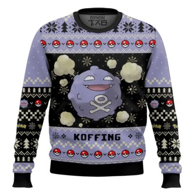 Hooktab Pokemon Gen 1 Koffing Ugly Christmas Sweater