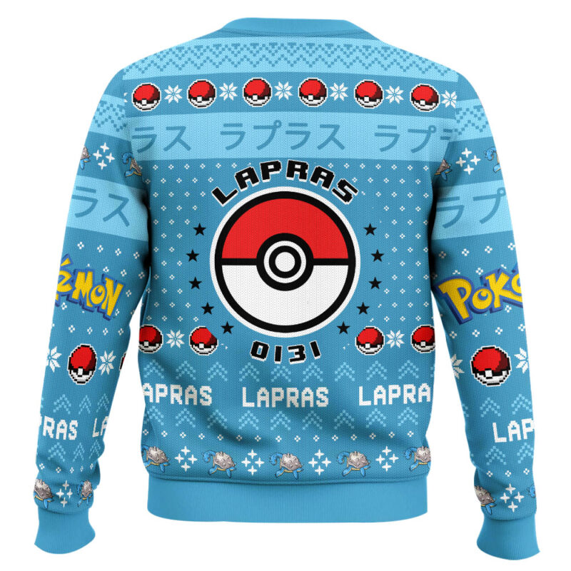 Hooktab Pokemon Gen 1 Lapras Ugly Christmas Sweater Hooktab Pokemon Gen 1 Lapras Ugly Christmas Sweater