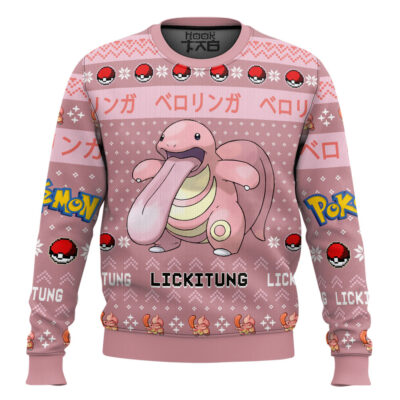 Hooktab Pokemon Gen 1 Lickitung Ugly Christmas Sweater