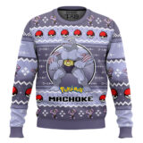 Hooktab Pokemon Gen 1 Machoke Ugly Christmas Sweater