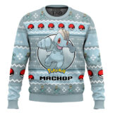 Hooktab Pokemon Gen 1 Machop Ugly Christmas Sweater