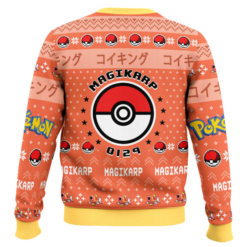 Hooktab Pokemon Gen 1 Magikarp Ugly Christmas Sweater Hooktab Pokemon Gen 1 Magikarp Ugly Christmas Sweater