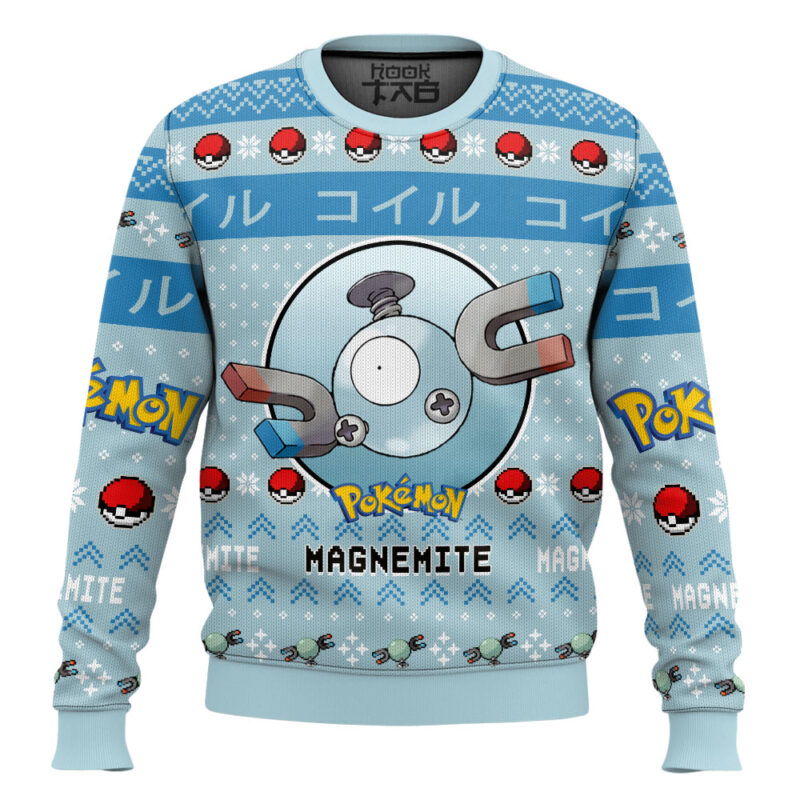 Hooktab Pokemon Gen 1 Magnemite Ugly Christmas Sweater
