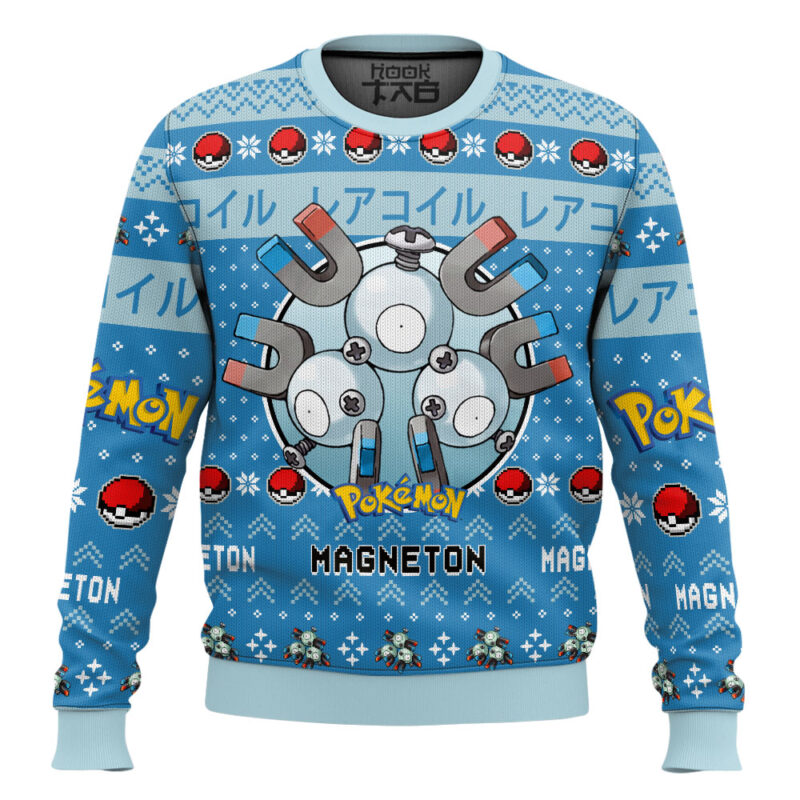Hooktab Pokemon Gen 1 Magneton Ugly Christmas Sweater