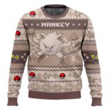 Hooktab Pokemon Gen 1 Mankey Ugly Christmas Sweater