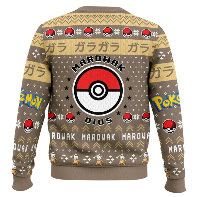 Hooktab Pokemon Gen 1 Marowak Ugly Christmas Sweater Hooktab Pokemon Gen 1 Marowak Ugly Christmas Sweater