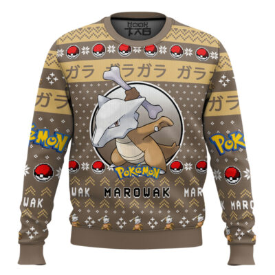 Hooktab Pokemon Gen 1 Marowak Ugly Christmas Sweater