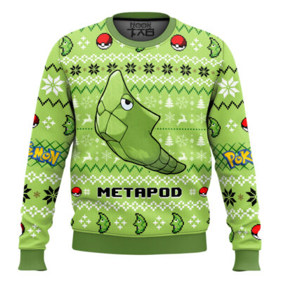 Hooktab Pokemon Gen 1 Metapod Ugly Christmas Sweater