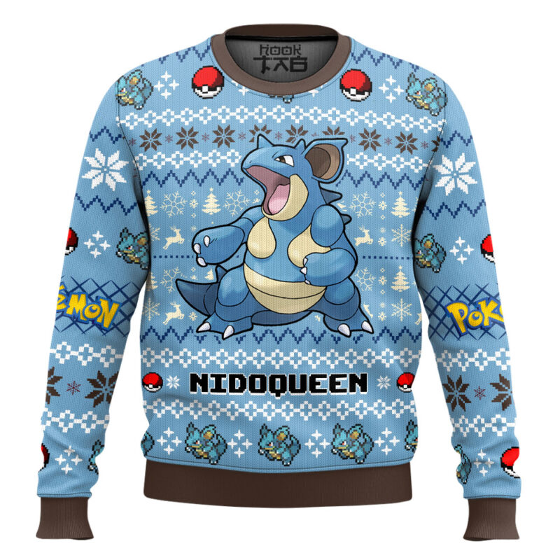 Hooktab Pokemon Gen 1 Nidoqueen Ugly Christmas Sweater