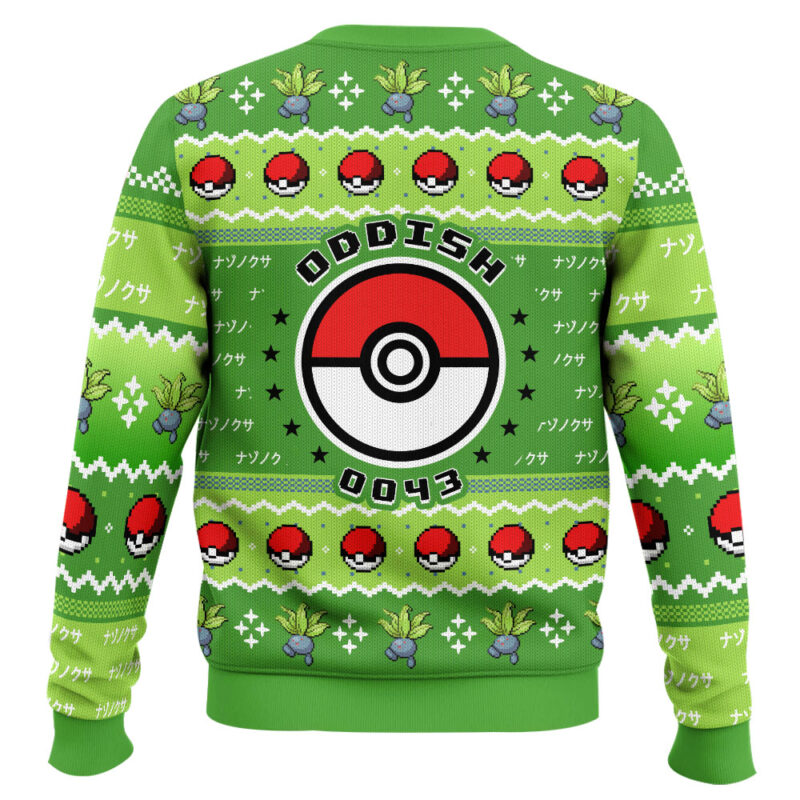 Hooktab Pokemon Gen 1 Oddish Ugly Christmas Sweater Hooktab Pokemon Gen 1 Oddish Ugly Christmas Sweater