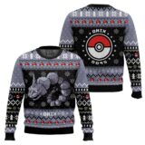 Hooktab Pokemon Gen 1 Onix Ugly Christmas Sweater
