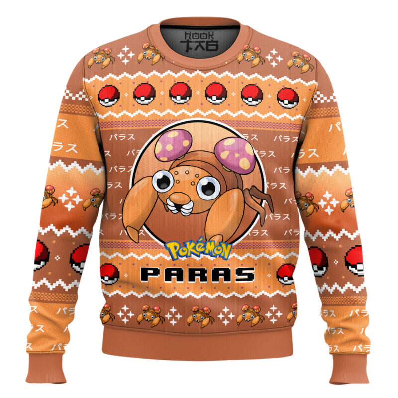 Hooktab Pokemon Gen 1 Paras Ugly Christmas Sweater
