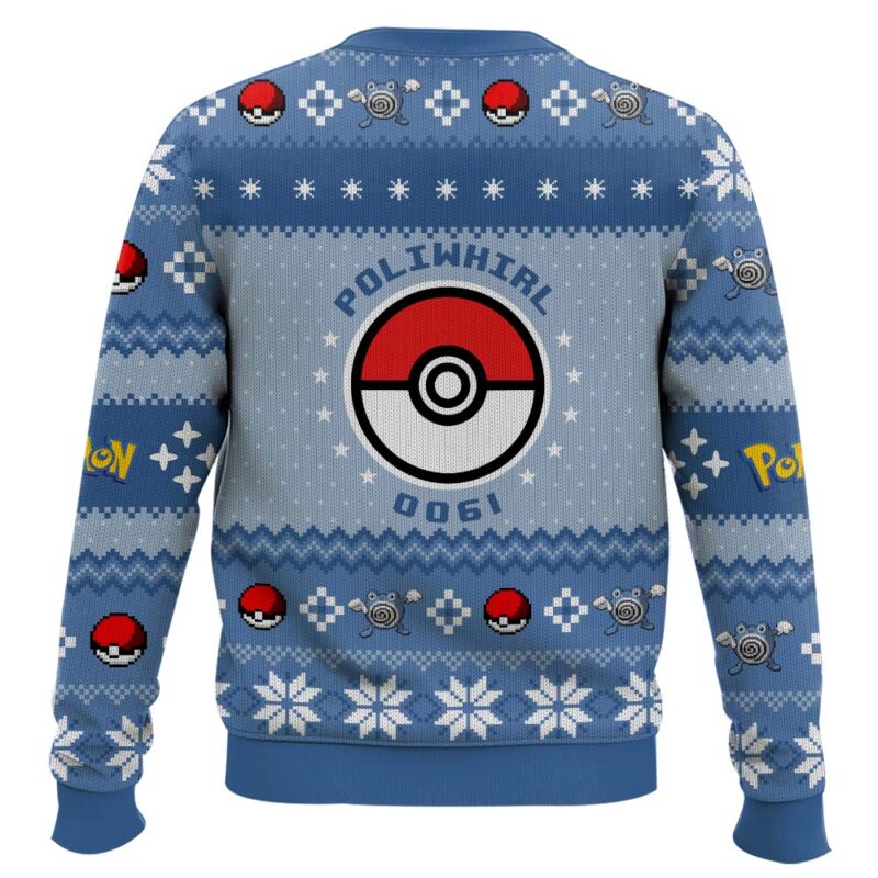 Hooktab Pokemon Gen 1 Poliwhirl Ugly Christmas Sweater Hooktab Pokemon Gen 1 Poliwhirl Ugly Christmas Sweater