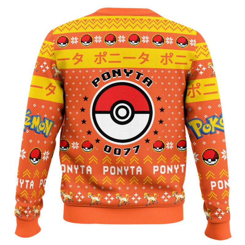 Hooktab Pokemon Gen 1 Ponyta Ugly Christmas Sweater Hooktab Pokemon Gen 1 Ponyta Ugly Christmas Sweater