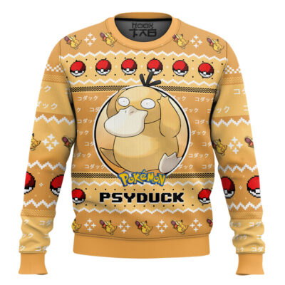 Hooktab Pokemon Gen 1 Psyduck Ugly Christmas Sweater