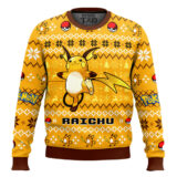 Hooktab Pokemon Gen 1 Raichu Ugly Christmas Sweater