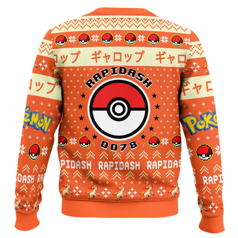 Hooktab Pokemon Gen 1 Rapidash Ugly Christmas Sweater Hooktab Pokemon Gen 1 Rapidash Ugly Christmas Sweater
