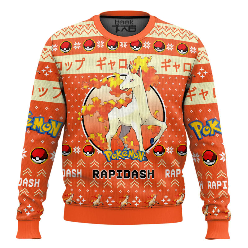 Hooktab Pokemon Gen 1 Rapidash Ugly Christmas Sweater