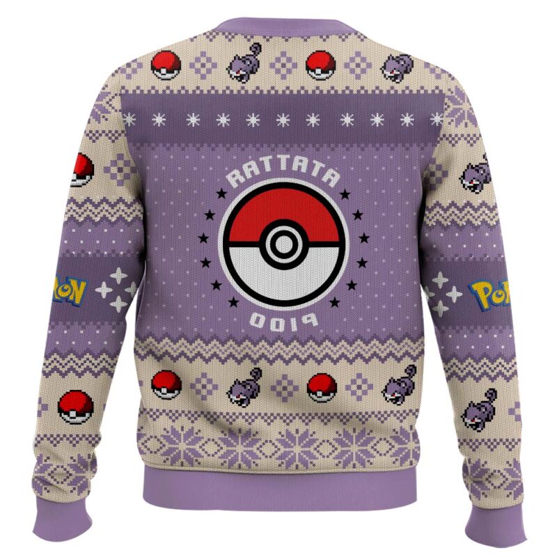 Hooktab Pokemon Gen 1 Rattata Ugly Christmas Sweater Hooktab Pokemon Gen 1 Rattata Ugly Christmas Sweater
