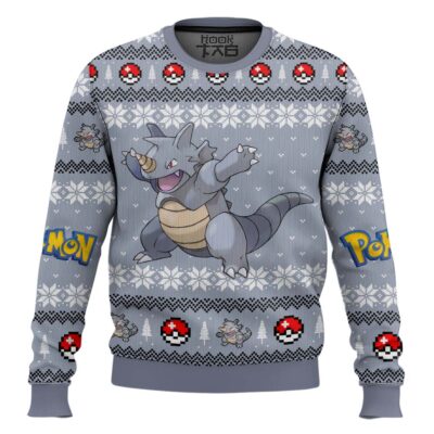 Hooktab Pokemon Gen 1 Rhydon Ugly Christmas Sweater
