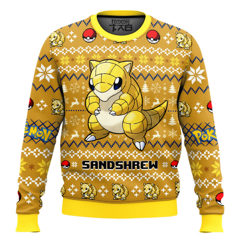 Hooktab Pokemon Gen 1 Sandshrew Ugly Christmas Sweater
