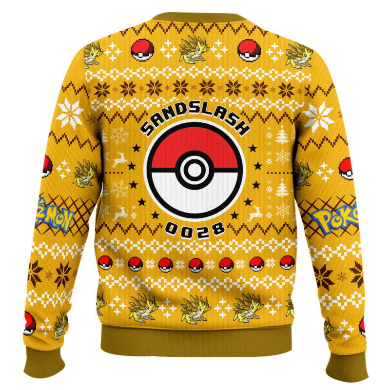 Hooktab Pokemon Gen 1 Sandslash Ugly Christmas Sweater Hooktab Pokemon Gen 1 Sandslash Ugly Christmas Sweater