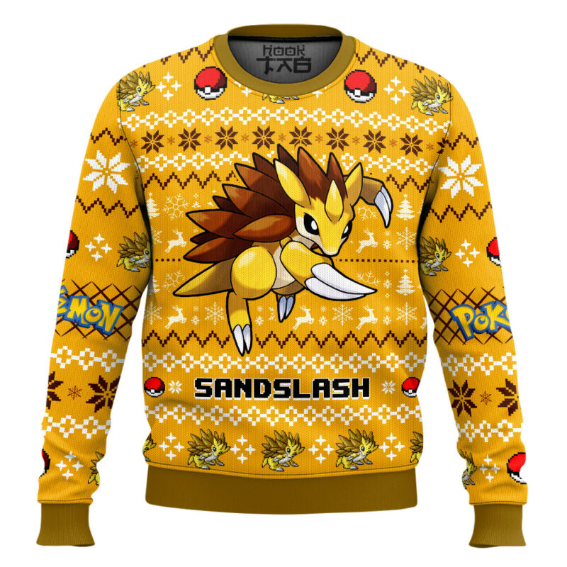 Hooktab Pokemon Gen 1 Sandslash Ugly Christmas Sweater