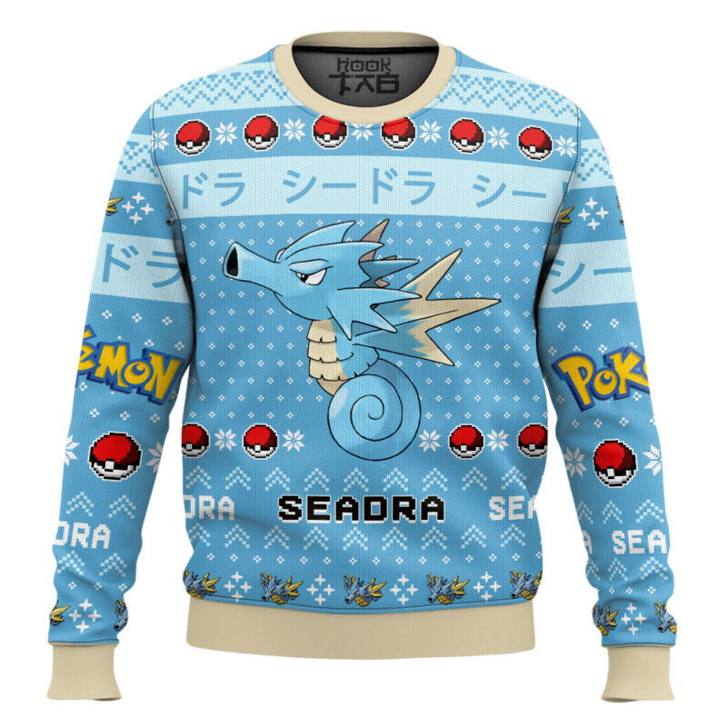 Hooktab Pokemon Gen 1 Seadra Ugly Christmas Sweater