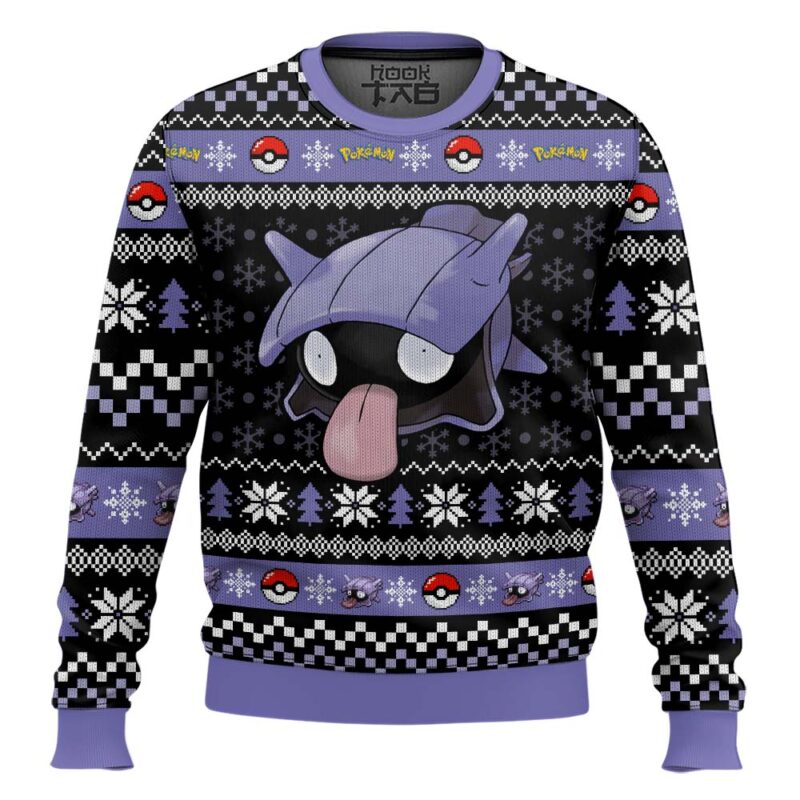 Hooktab Pokemon Gen 1 Shellder Ugly Christmas Sweater