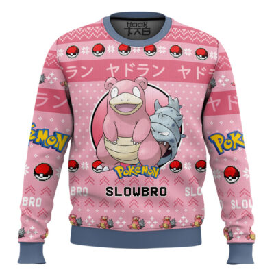 Hooktab Pokemon Gen 1 Slowbro Ugly Christmas Sweater