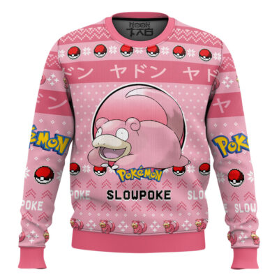 Hooktab Pokemon Gen 1 Slowpoke Ugly Christmas Sweater