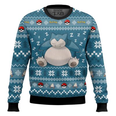 Hooktab Pokemon Gen 1 Snorlax Ugly Christmas Sweater