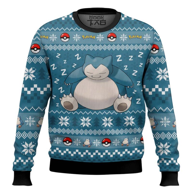 Hooktab Pokemon Gen 1 Snorlax Ugly Christmas Sweater