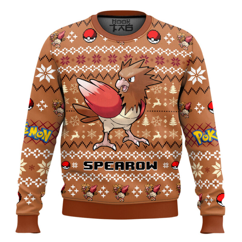 Hooktab Pokemon Gen 1 Spearow Ugly Christmas Sweater