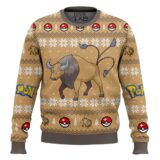 Hooktab Pokemon Gen 1 Tauros Ugly Christmas Sweater