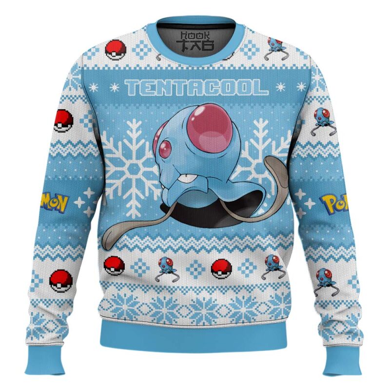 Hooktab Pokemon Gen 1 Tentacool Ugly Christmas Sweater