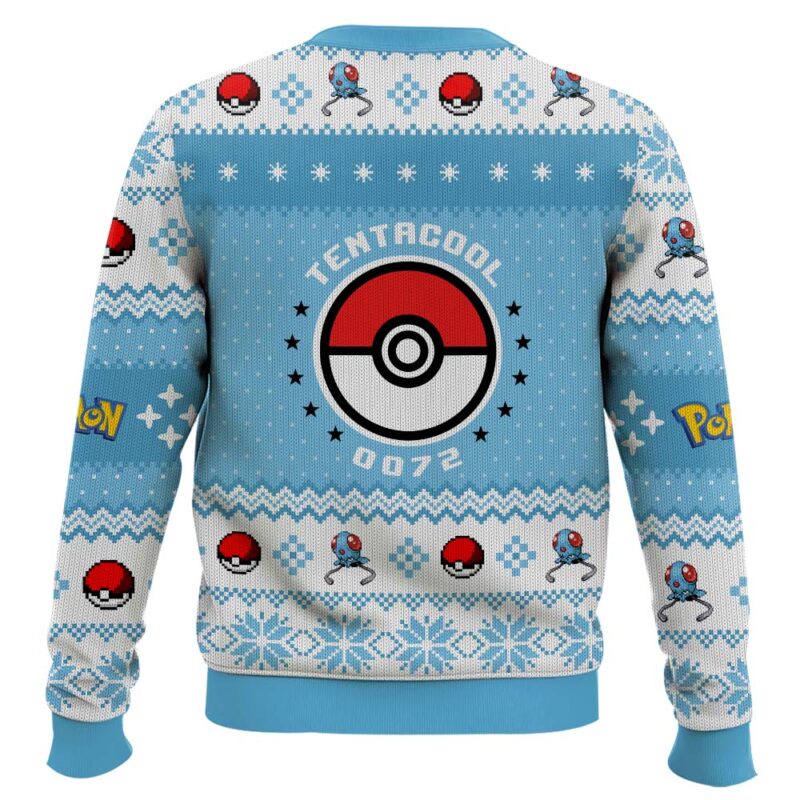 Hooktab Pokemon Gen 1 Tentacool Ugly Christmas Sweater Hooktab Pokemon Gen 1 Tentacool Ugly Christmas Sweater