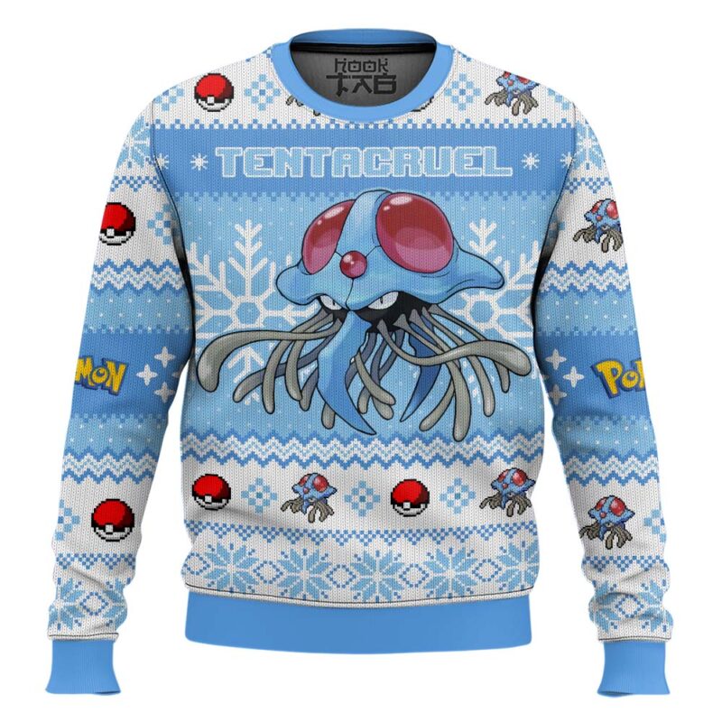 Hooktab Pokemon Gen 1 Tentacruel Ugly Christmas Sweater