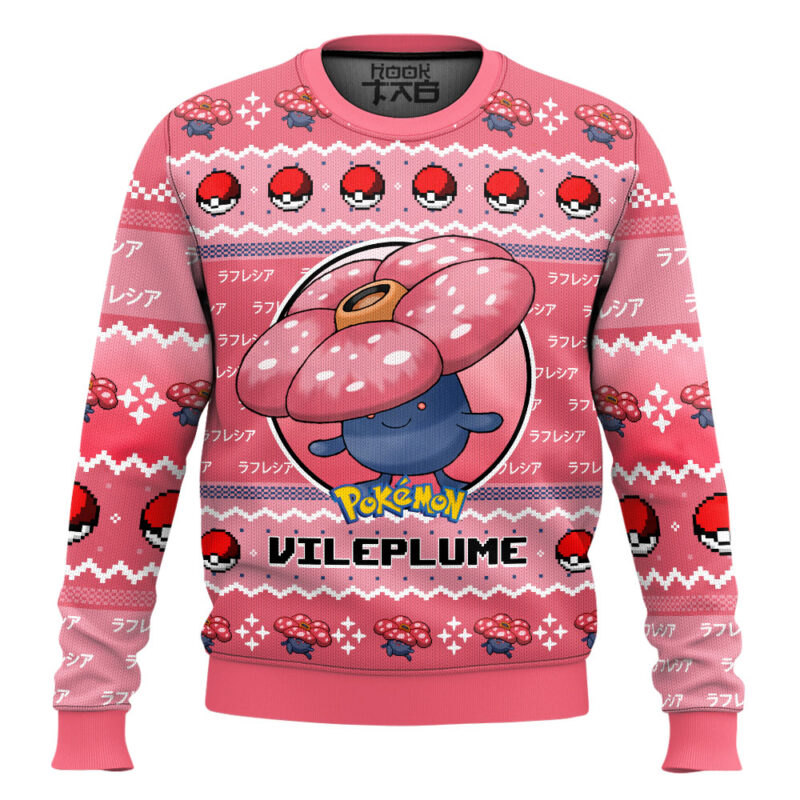 Hooktab Pokemon Gen 1 Vileplume Ugly Christmas Sweater
