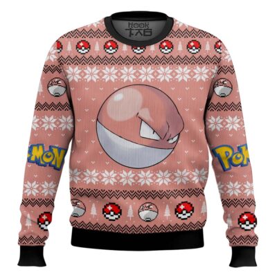 Hooktab Pokemon Gen 1 Voltorb Ugly Christmas Sweater