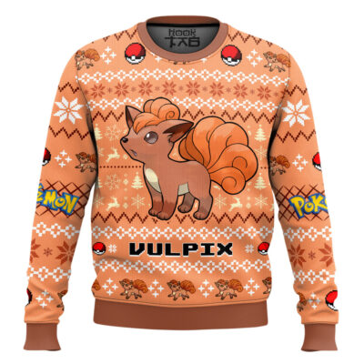 Hooktab Pokemon Gen 1 Vulpix Ugly Christmas Sweater