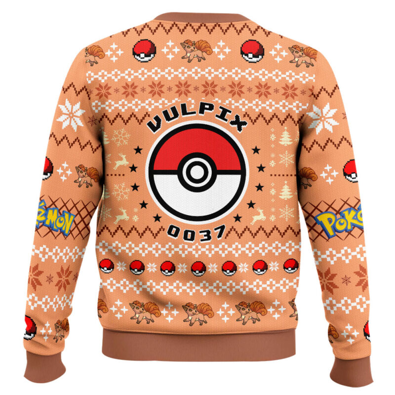Hooktab Pokemon Gen 1 Vulpix Ugly Christmas Sweater Hooktab Pokemon Gen 1 Vulpix Ugly Christmas Sweater