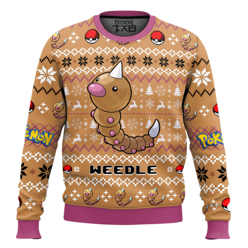 Hooktab Pokemon Gen 1 Weedle Ugly Christmas Sweater