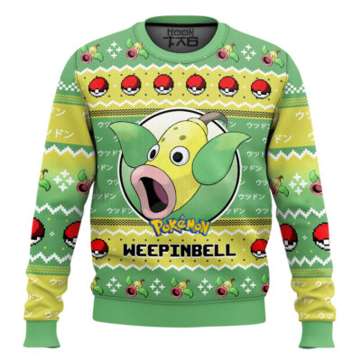 Hooktab Pokemon Gen 1 Weepinbell Ugly Christmas Sweater