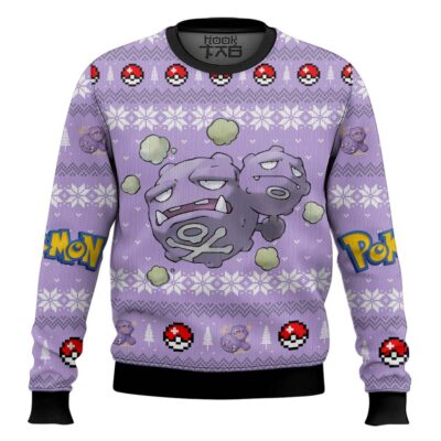 Hooktab Pokemon Gen 1 Weezing Ugly Christmas Sweater