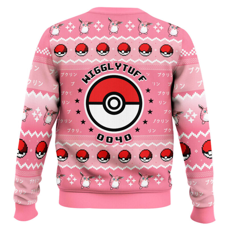 Hooktab Pokemon Gen 1 Wigglytuff Ugly Christmas Sweater Hooktab Pokemon Gen 1 Wigglytuff Ugly Christmas Sweater