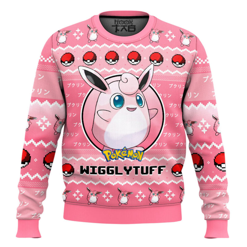 Hooktab Pokemon Gen 1 Wigglytuff Ugly Christmas Sweater