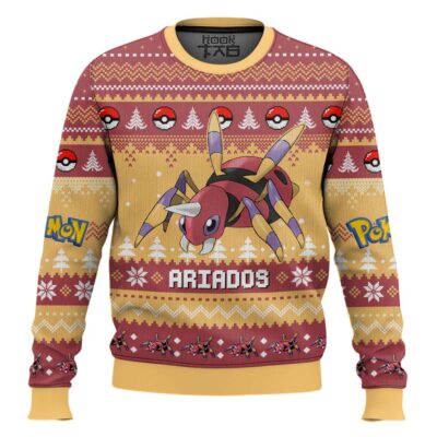 Hooktab Pokemon Gen 2 Ariados Ugly Christmas Sweater