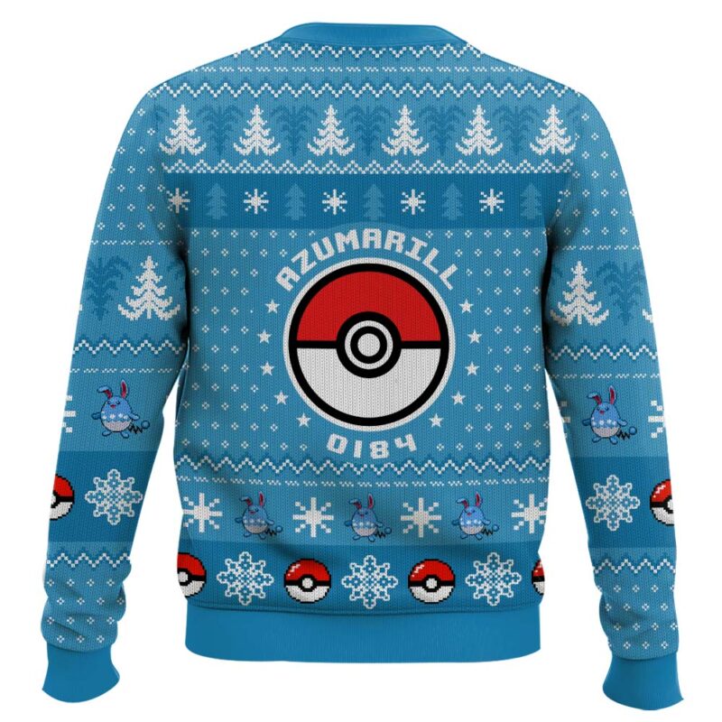 Hooktab Pokemon Gen 2 Azumarill Ugly Christmas Sweater Hooktab Pokemon Gen 2 Azumarill Ugly Christmas Sweater